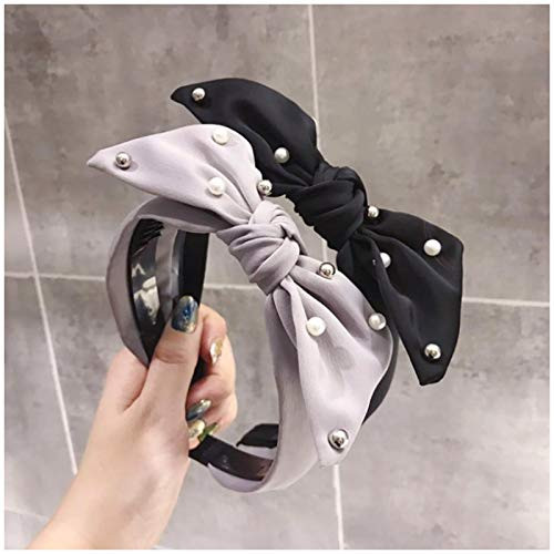ASLKUYT Fashion Girls Hair Accessories Pearl Headband Big Bow Knot Hairband Non-slip Teeth Hair Band Turban Hair Accessories ASLKUYT Fashion Girls Hair Accessories Pearl Headband Big Bow Knot Hairband Non-slip Teeth Hair Band Turban Hair Accessories