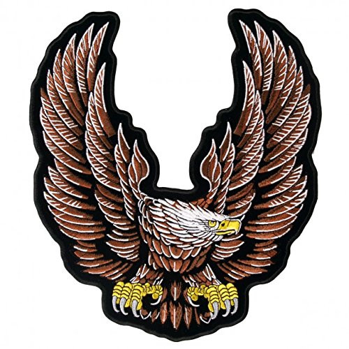 NEW UPWING EAGLE  High Thread Embroidered Iron-On   Saw-On Rayon PATCH - 5 inch x 5 inch