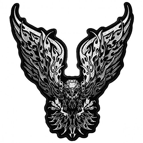 TRIBAL EAGLE  High Thread Embroidered Iron-On   Saw-On Rayon PATCH - 5 inch x 5 inch  Exceptional Quality