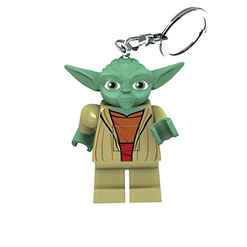 Lego Star Wars Yoda LED Keychain Light - 2.25 Inch Tall Figure