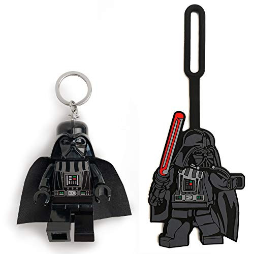 Lego Star Wars Darth Vader Minifigure Keychain Light and Silicone Bag Tag Set Lego Star Wars Darth Vader Minifigure Keychain Light and Silicone Bag Tag Set