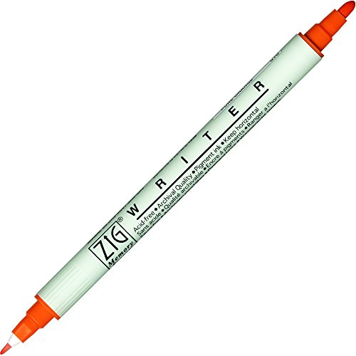 Kuretake ZIG Memory System Twin Marker  Writer  No.70  Pure Orange -MS-6600-070-