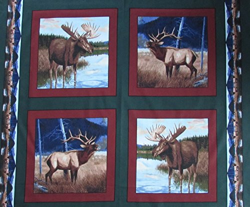 Elk and Moose Pillow Sold by The Panel
