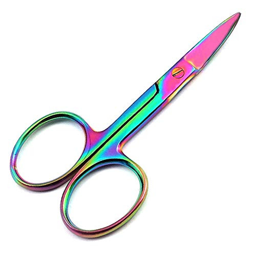 DDP RAINBOW STAINLESS STEEL CURVED EDGE SCISSORS EYEBROWS BEAUTY MAKEUP TOOL EYEBROW SCISSORS NAIL DDP RAINBOW STAINLESS STEEL CURVED EDGE SCISSORS EYEBROWS BEAUTY MAKEUP TOOL EYEBROW SCISSORS NAIL