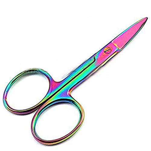 PRECISE CANADA RAINBOW STAINLESS STEEL CURVED EDGE SCISSORS EYEBROWS BEAUTY MAKEUP TOOL EYEBROW SCISSORS PRECISE CANADA RAINBOW STAINLESS STEEL CURVED EDGE SCISSORS EYEBROWS BEAUTY MAKEUP TOOL EYEBROW SCISSORS