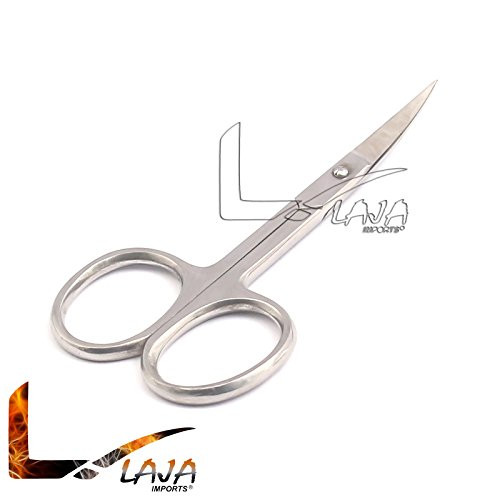 LAJA Imports Cuticle Nail Scissors Stainless Steel Precision Manicure Scissor Extra Pointed Curved Fingernail Scissors LAJA Imports Cuticle Nail Scissors Stainless Steel Precision Manicure Scissor Extra Pointed Curved Fingernail Scissors
