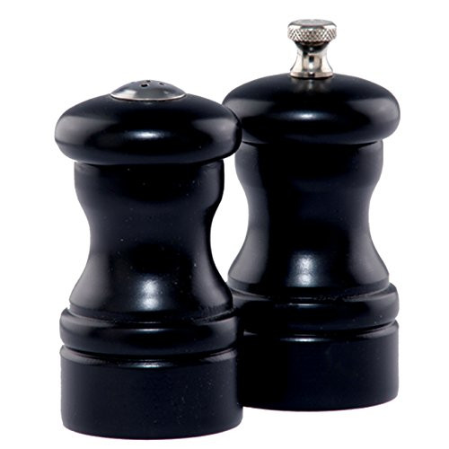 Chef Specialties 4" Capstan Pepper Mill and Salt Shaker Set, Ebony