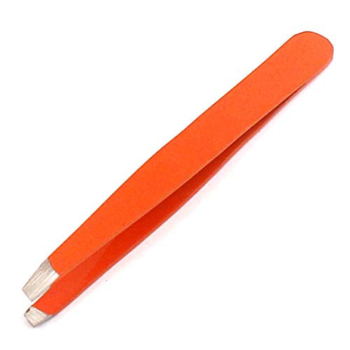 DDP Orange Slant Tweezers - Professional Stainless Steel Slant Tip Tweezer - The Best Precision Eyebrow Tweezers For Your Daily Beauty Routine!
