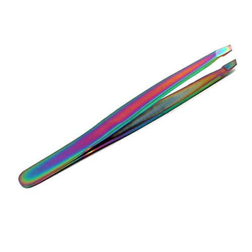 OdontoMed2011 Rainbow Stainless Steel Slant Tweezers Eyebrow Tweezers - Slant Tip For Expert Eyebrow Shaping And Facial Hair Removal Multi Color Titanium Coated OdontoMed2011 Rainbow Stainless Steel Slant Tweezers Eyebrow Tweezers - Slant Tip For Expert Eyebrow Shaping And Facial Hair Removal Multi Color Titanium Coated