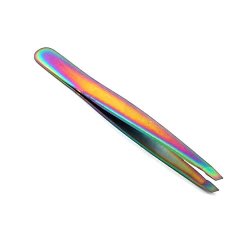 OdontoMed2011 Multi Color Rainbow Eyebrow Slant Tip Tweezer Facial Hair Remover For Men and Women Stainless Steel Makeup Tool OdontoMed2011 Multi Color Rainbow Eyebrow Slant Tip Tweezer Facial Hair Remover For Men and Women Stainless Steel Makeup Tool