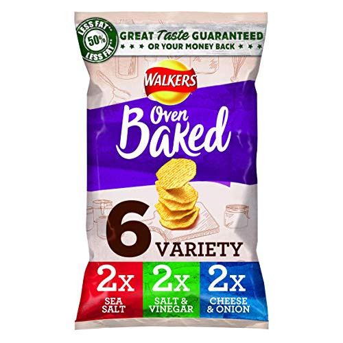 Walkers Baked Variety Crisps 6 Pack 150g