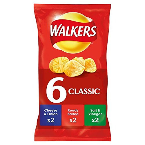 Walkers Classic Variety Crisps 25g x - 6 per pack -0.33lbs-