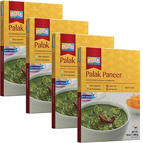 Ashoka Palak Paneer - -curried spinach and soya paneer tofu in a mild sauce- - 280g - -pack of 4-