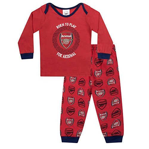 Arsenal FC Official Soccer Gift Boys Kids Baby Pajamas 0-3 Months Red