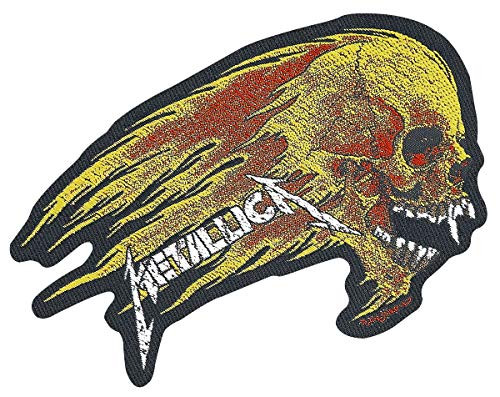 Metallica Standard Patch  Flaming Skull Cut-out -loose-