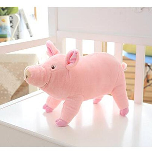 DongCrystal 14.9" Plush Pig Dolls Pink Stuffed Standing Piggy Animal Toy
