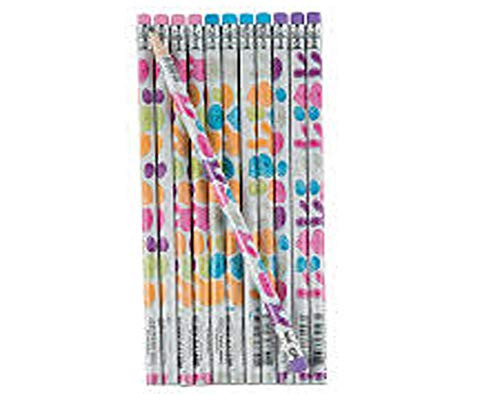 12 Cute Easter Pencils for Kids Party Bags - Spring Egg Hunt Parties