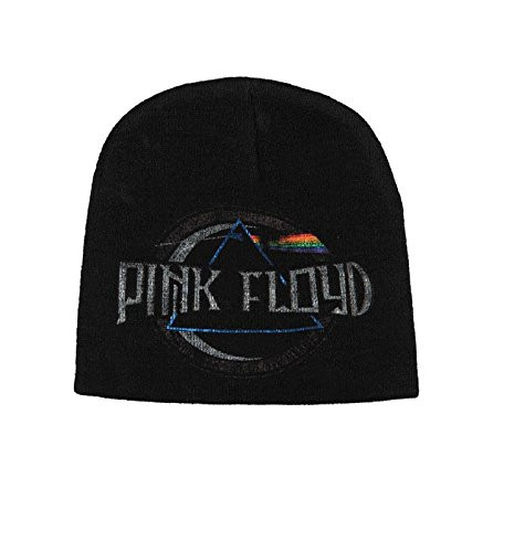 Pink Floyd Beanie Hat Cap Dark Side of The Moon Album Logo Official Black Size One Size