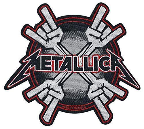 Metallica Men s Metal Horns Woven Patch Multi