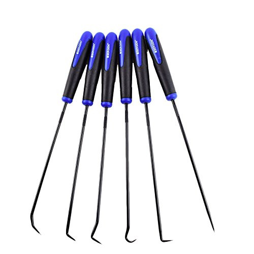 AB Tools-US Pro Long Reach Hook and Pick Set for O Rings Hoses Clips Seals 6pc 245mm