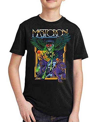 Mastodon Kids T Shirt Space Owl Band Logo Official Black Ages 5-14 Yrs Size X-Large -11 12 Yrs-