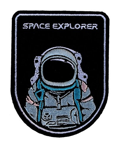 TENNER.LONDON Space Explorer Embroidery Patch Iron on or Sew on Embroidered Motif NASA Transfer Astronaut Applique Space Explorer