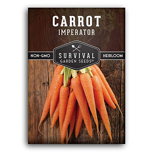 Survival Garden Seeds - Imperator 58 Carrot Seed for Planting - Packet with Instructions to Plant and Grow Your Home Vegetable Garden - Non-GMO Heirloom Variety