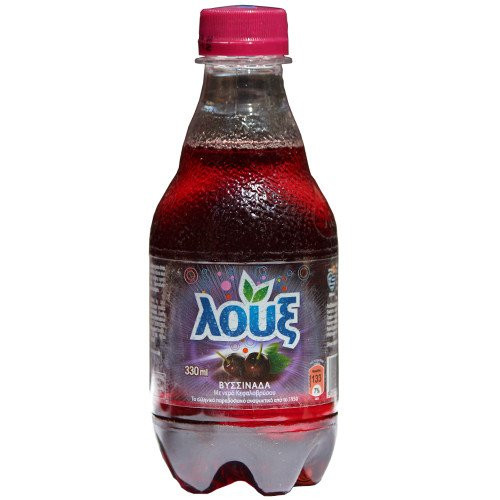 Loux - Greek Soft Drink - Sour Cherry - Pack of 12 - 330ml