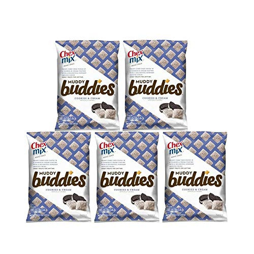 Chex Mix Muddy Buddies Cookies  and  Cream Snack Mix 10.5 oz. Bag - Pack of 5