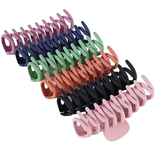 Hair Claw Clips for Women and Girls Thin Hair 4.3 Inch Nonslip Large Claw Clip Strong Hold Hair Clips for Thick Hair Hair Accessories for Women 6 Color Available -6 Packs- Hair Claw Clips for Women and Girls Thin Hair 4.3 Inch Nonslip Large Claw Clip Strong Hold Hair Clips for Thick Hair Hair Accessories for Women 6 Color Available -6 Packs-