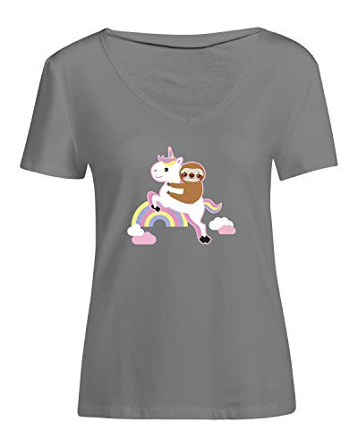 Sloth Riding Unicorn Funny T Shirt Magical Rainbow Tshirt  Long Sleeve  Hoodie