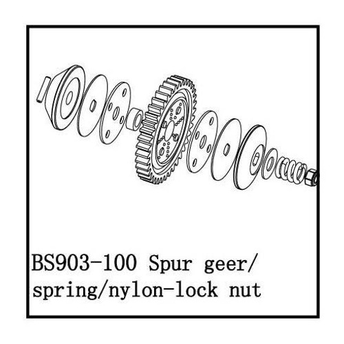 Redcat Racing Spur Gear 39 Tooth Spring Nylon Self-Lock Nut part  BS903-100