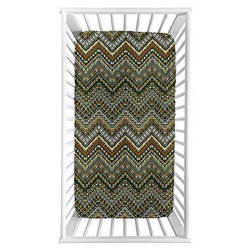 Lyzelre Zambia Fitted Crib Sheet Style Chevron Pattern with Tribal Ornament Design Microfiber Silky Soft Toddler Mattress Sheet Fitted 28 inchx 52 inchx 8 Baby Sheet for Boys Girls Lyzelre Zambia Fitted Crib Sheet Style Chevron Pattern with Tribal Ornament Design Microfiber Silky Soft Toddler Mattress Sheet Fitted 28 inchx 52 inchx 8 Baby Sheet for Boys Girls