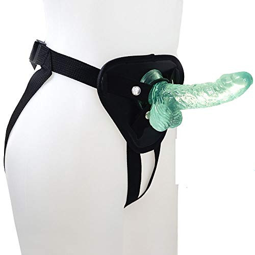 Plus Size Slim Dillos for Strap on for Beginner Couples Beginner Start Set 6 inch -Green-