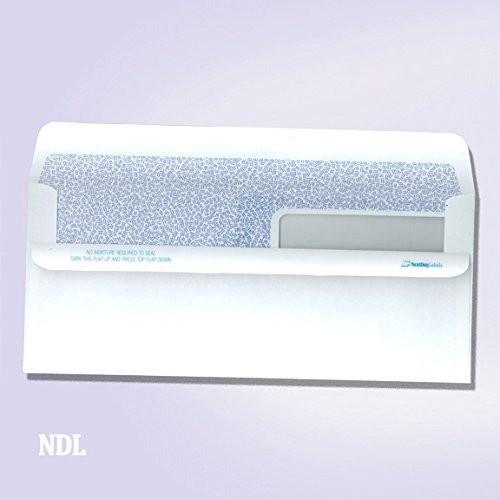 Double Window SELF SEAL Security Check Envelopes - Compatible with QuickBooks and Other Checks, Box of 500