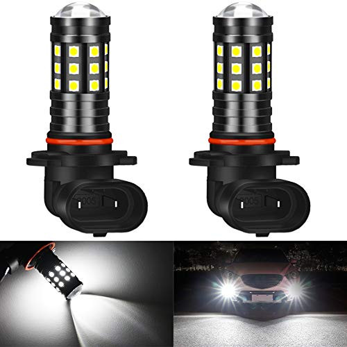 KATUR 9005 HB3 LED Fog Light Bulbs High Power 3030 Chips Super Bright 2700 Lumens with Projector for Driving Daytime Running Lights DRL or Fog Lights 6500K Xenon White-Pack of 2-