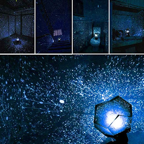 Star Projector Night Light for Kids USB Rechargeable Children Night Light Lamp Ocean Wave Projector Stars on Ceiling Night Light for Kids Baby Bedroom-Blue Starry Sky-