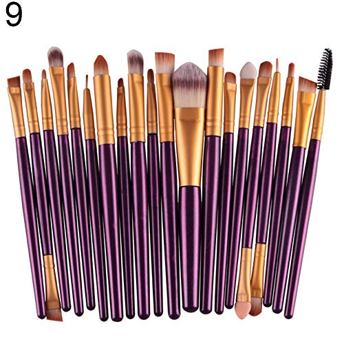 yxsian69g Makeup Brush  20Pcs Professional Beginners Makeup Brushes for Eyebrow Eyeshadow Beauty Tool 9
