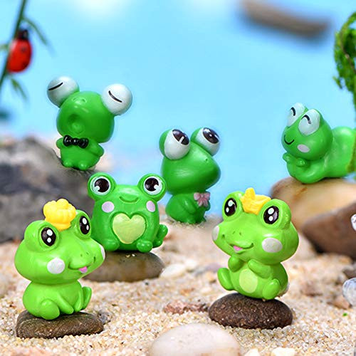 yxsian69g Miniature Garden Figurines  Figurines Miniature  6Pcs Mini Frog Figurine Model Ornament Fairy Garden Bonsai Micro Landscape Decor Green yxsian69g Miniature Garden Figurines  Figurines Miniature  6Pcs Mini Frog Figurine Model Ornament Fairy Garden Bonsai Micro Landscape Decor Green