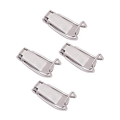 MroMax Stainless Steel 201 Spring Loaded Draw Toggle Latch Catches Hasp  4Pcs -75mm   2.95 inch Length-