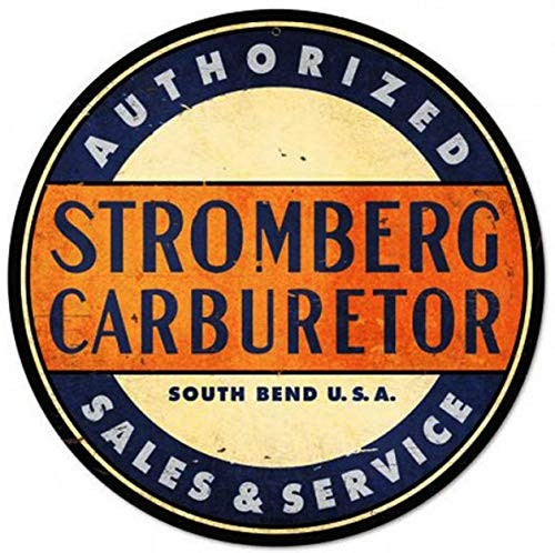 SIGNCHAT Stromberg Carburetor Round Metal Sign Funny Metal Sign Crossing Traffic Novelty Sign 12X12 Inch