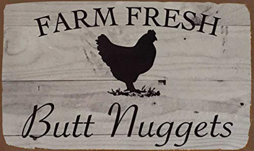 NGFD Funny Chicken Coop Tin Sign Fluffy Hut Farm Fresh Eggs Butt Nuggets Sign Coop Farm Chicken Coop Accessories Metal Chicken Signs 8X12 Inches NGFD Funny Chicken Coop Tin Sign Fluffy Hut Farm Fresh Eggs Butt Nuggets Sign Coop Farm Chicken Coop Accessories Metal Chicken Signs 8X12 Inches
