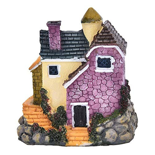 smallwoodi Miniature Thatched House  Fairy Garden Miniature Resin Thatched House Micro Landscape Ornament Decoration Birthday Gift Random Style