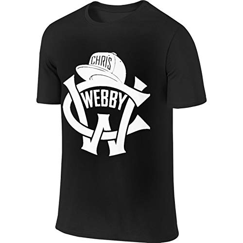 KJJO Chris Webby Comfort Men s Cotton Sport Short Sleeve T-Shirt Black 4X-Large Gifts