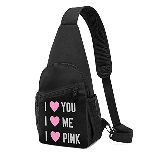 I Love Pink Clouds Sling Bag Sling Bag Chest Bag Shoulder Backpack Cross Body