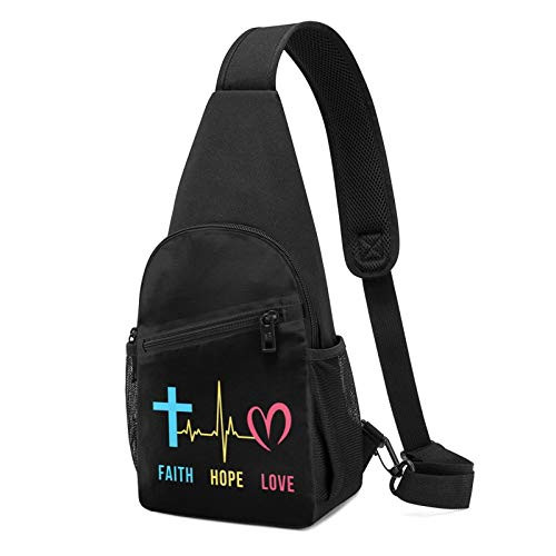 Faith Hope Love Christian Clouds Sling Bag Sling Bag Chest Bag Shoulder Backpack Cross Body