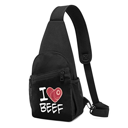 I Love Beef Clouds Sling Bag Sling Bag Chest Bag Shoulder Backpack Cross Body