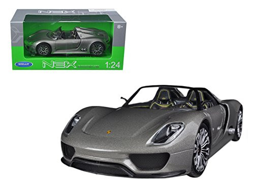 Welly Wholesale Porsche 918 Spyder Grey Open Roof 1/24 Diecast Model Car Welly Wholesale Porsche 918 Spyder Grey Open Roof 1/24 Diecast Model Car