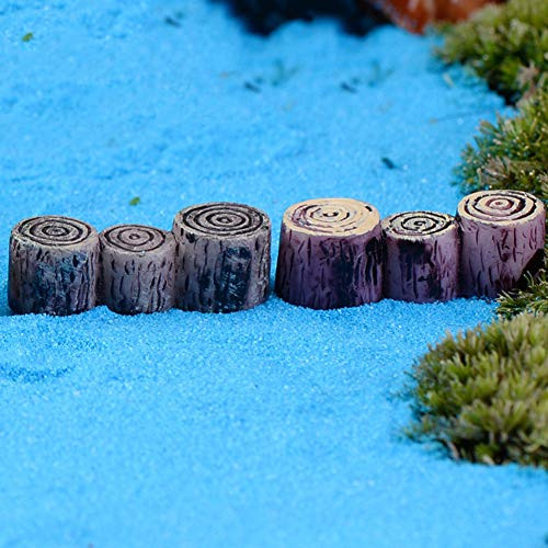 Braceus Fairy Garden Yard Accessories Micro Landscape Ornaments Figurines Pier Stump Bridge Resin Craft Landscape Ornament Garden Miniature Bonsai Decor  Plant Pots  Bonsai Craft Decor - Random Color