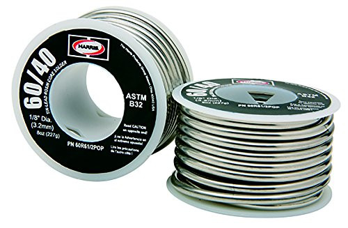 Harris 60R11 60/40 Rosin Core Lead Solder, 1/32" x 1 lb. Spool